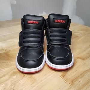 Adidas toddler sneakers red/white/black size 6K